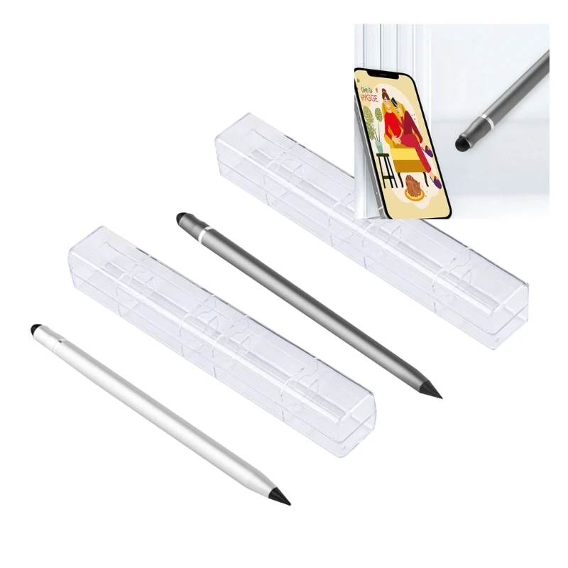 Надежный металлический карандаш, вечная ручка со скрытым ластиком, идеально подходящий для заметок и навигации по экрану, для в