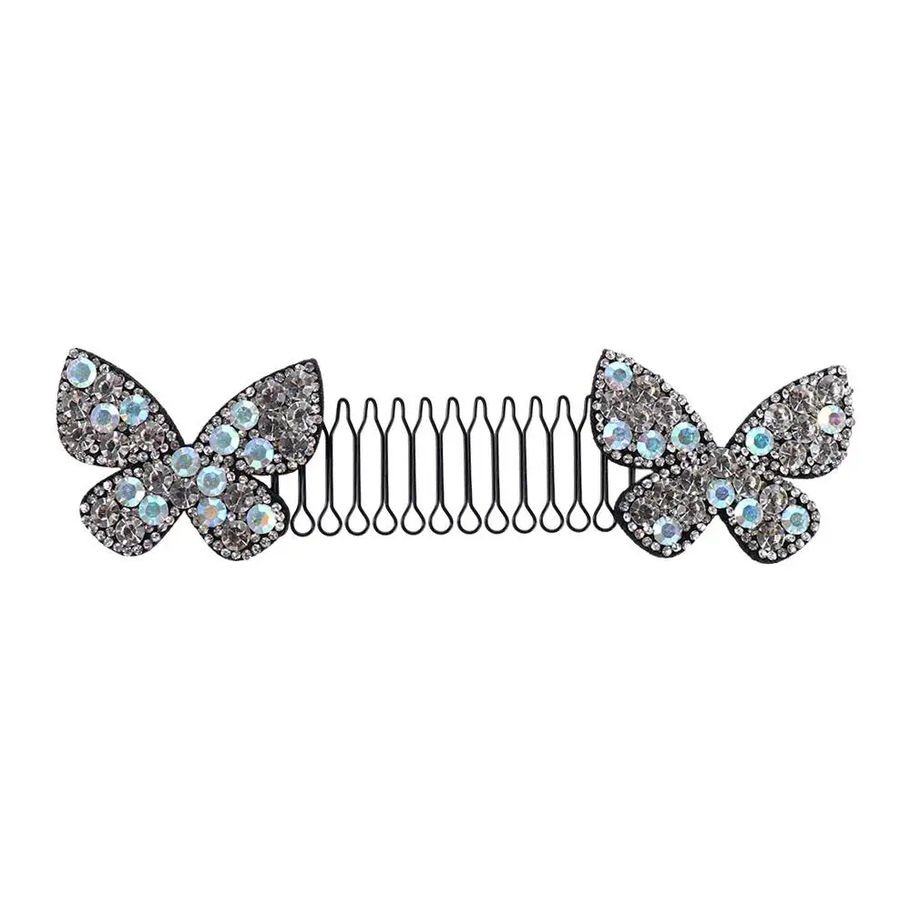 

Fresh Rhinestone U Shape Hair Styling Comb Star Bow Fixed Combs Hair Wear Teeth Spring Hair Comb Lady