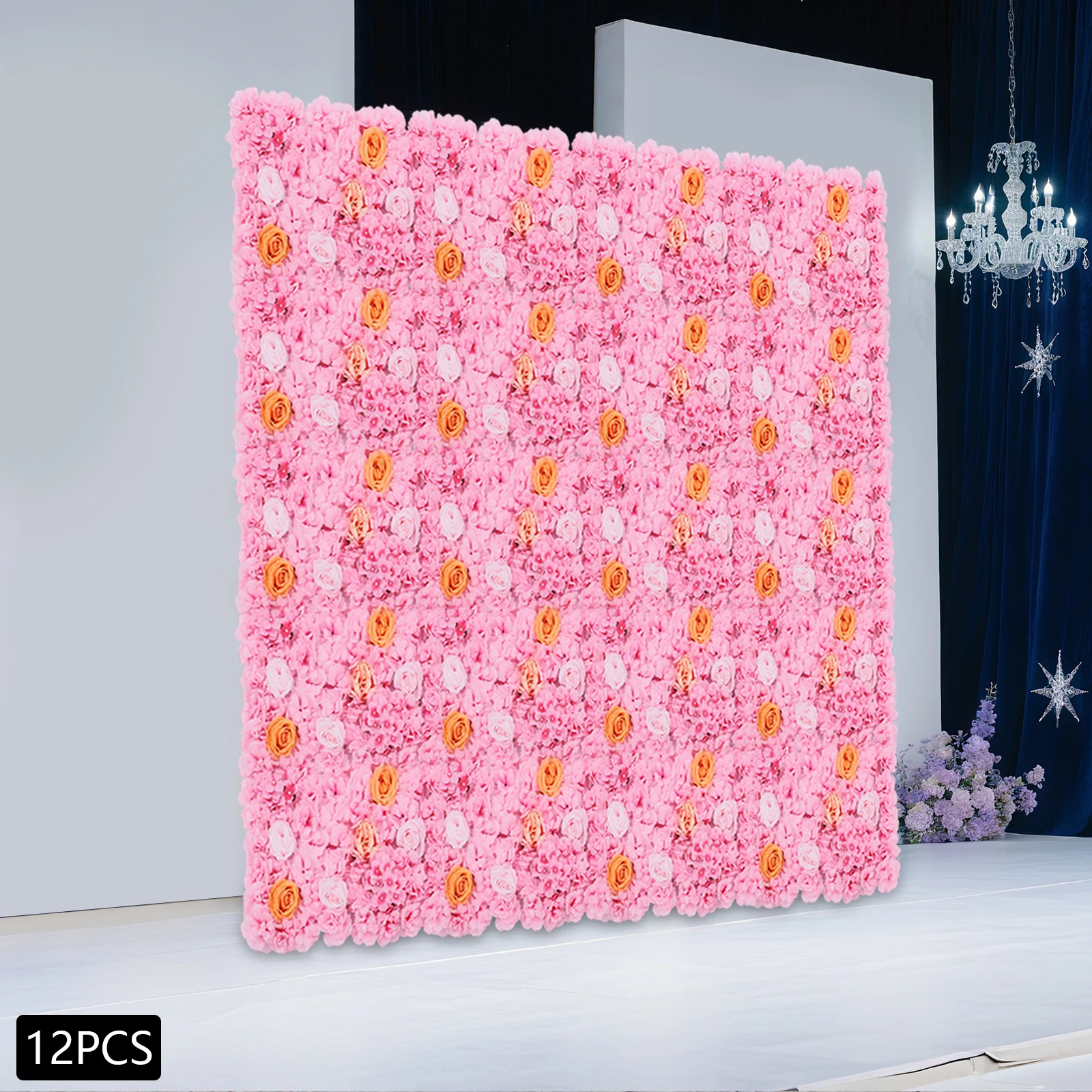 الحرير روز ديكور المنزل النباتات المقلدة ورد صناعي حائط الخلفية الزفاف الديكور زهرة جدار ديكور الزفاف الرومانسي #2