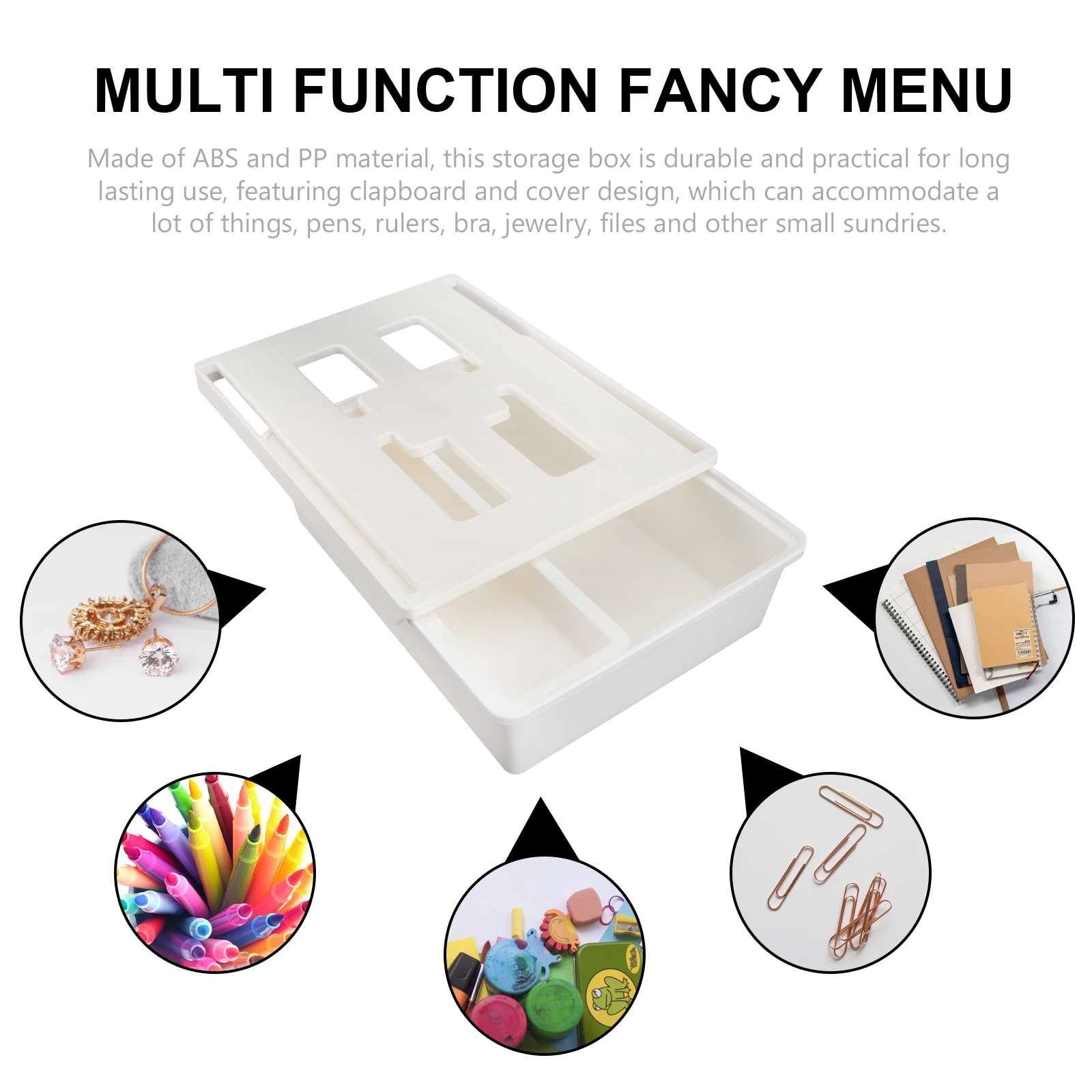

under Desk Storage Box Drawer Office Table Bottom Organizer Hidden with Cover Sundries Stationery Holder Foldable
