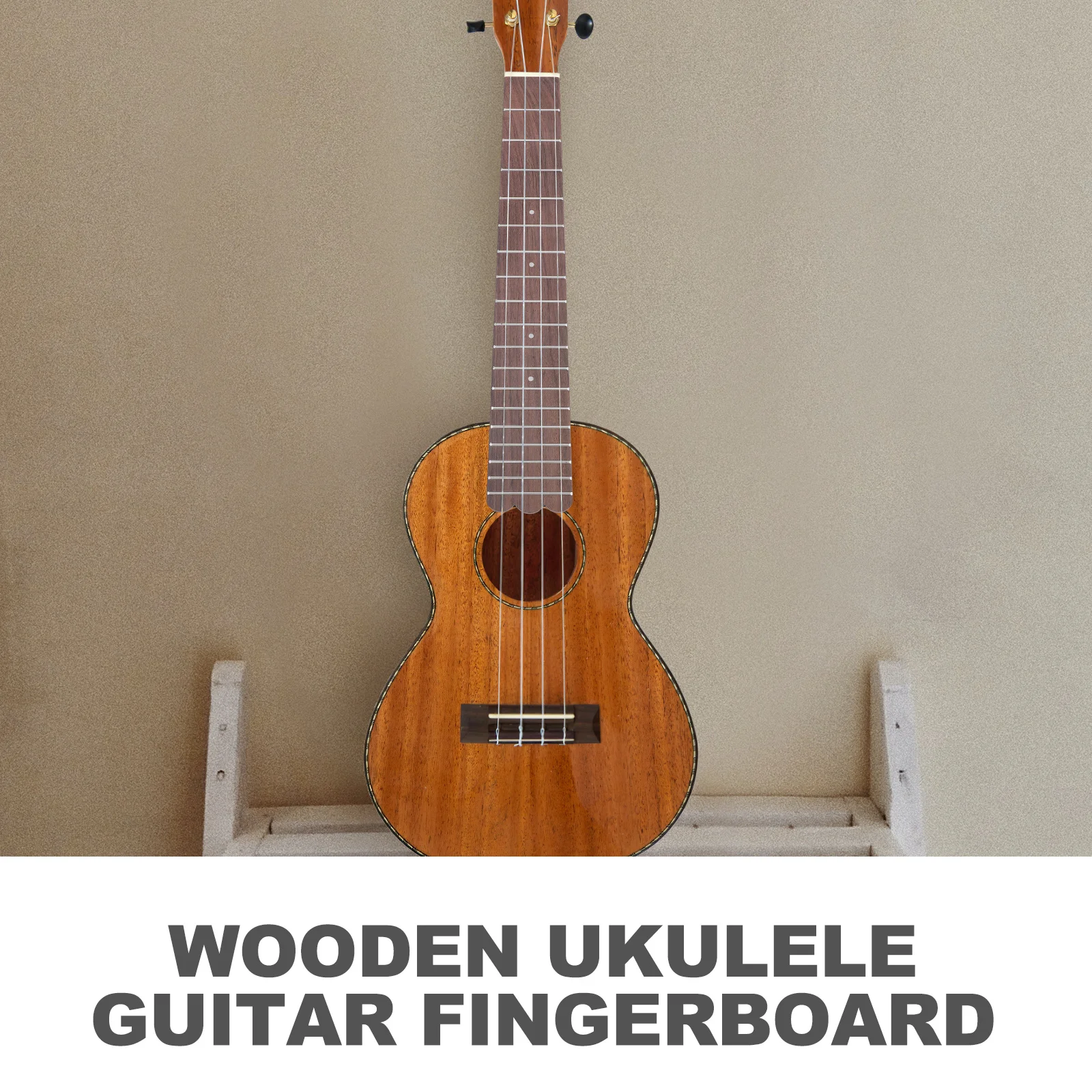 

Exquisite Wooden Ukulele Fretboard Replacement Durable Easy to Use Guitar Accessory Gift for Musicians Fingerboard for Ukulele