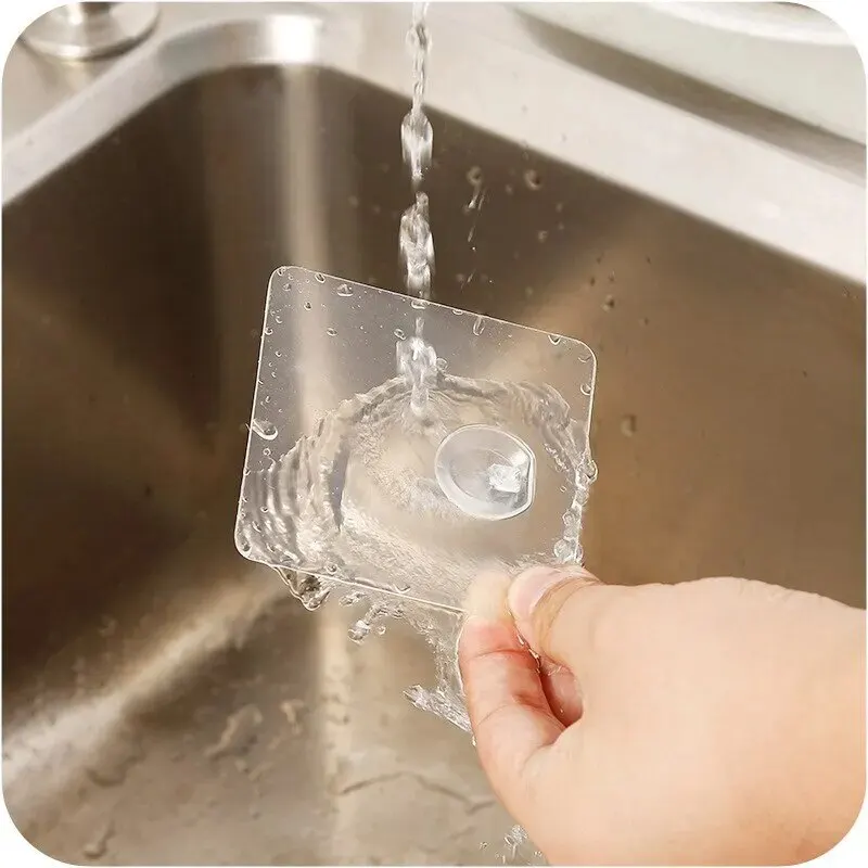 30PCS Wall Hooks Transparent Strong Self Adhesive Key Towel Door Wall Hanger Hanging Kitchen Bathroom Accessories Hooks image 5