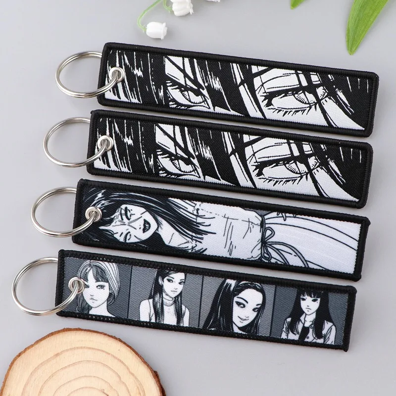 Classic Anime Cartoon Character Keychain for Motorcycle Car Backpack Trendy Fabric Keychai Pendant Personalized Creative Gift
