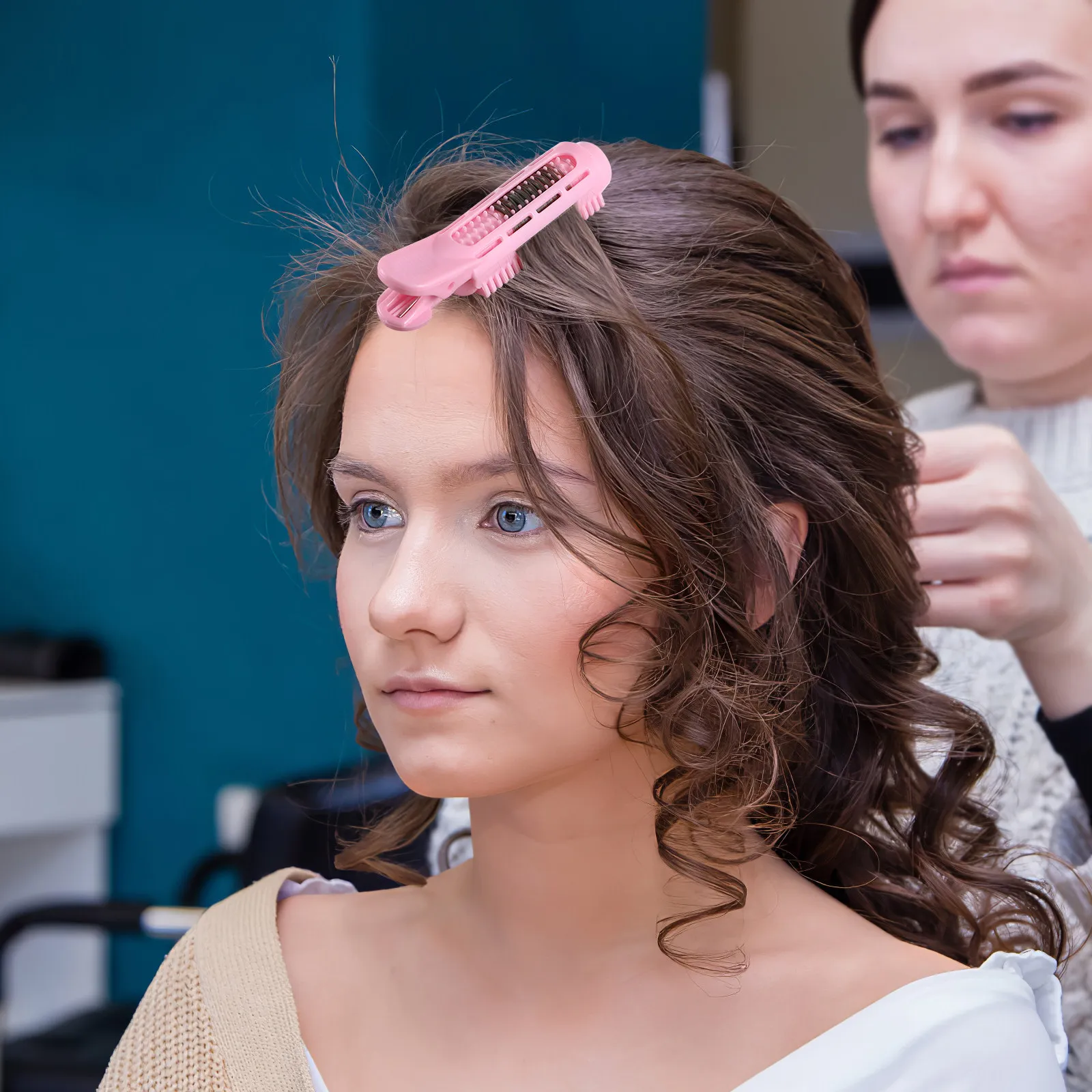 

10pcs Bangs Rollers Grip Clips Abs Hair Volume Tool For Bangs Curling Volumizing Waves Diy Styling Roller Jaw Clamps