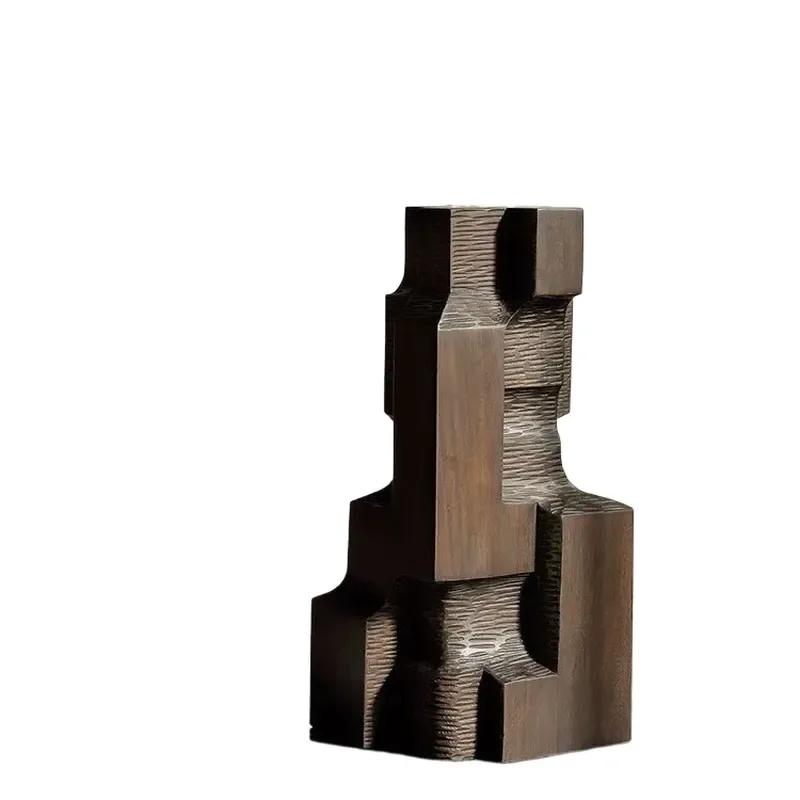 Modern Simple Mahogany Sculpture Ornament for Home Model Room Sales Office Homestay Creative Decoration