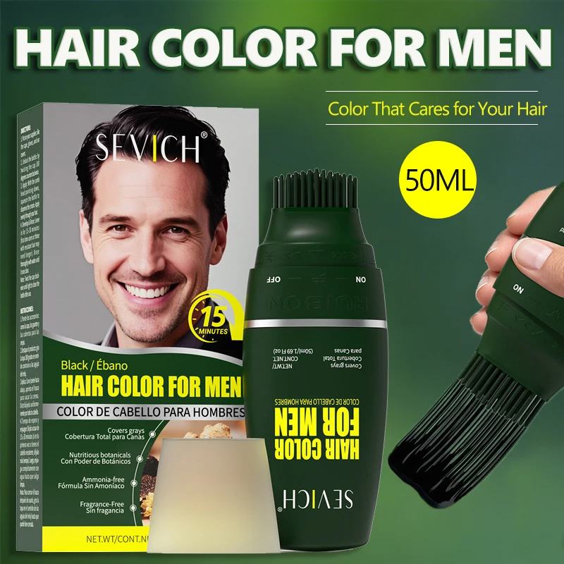 男性用一時染毛シャンプー、白髪・グレーヘアを染めるひげ染めシャンプー、自然で速効性のある染毛クリーム