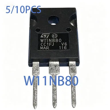 5/10PCS    W11NB80 STW11NB80   TO-247 800V 11A   MOSFET electronics in stock