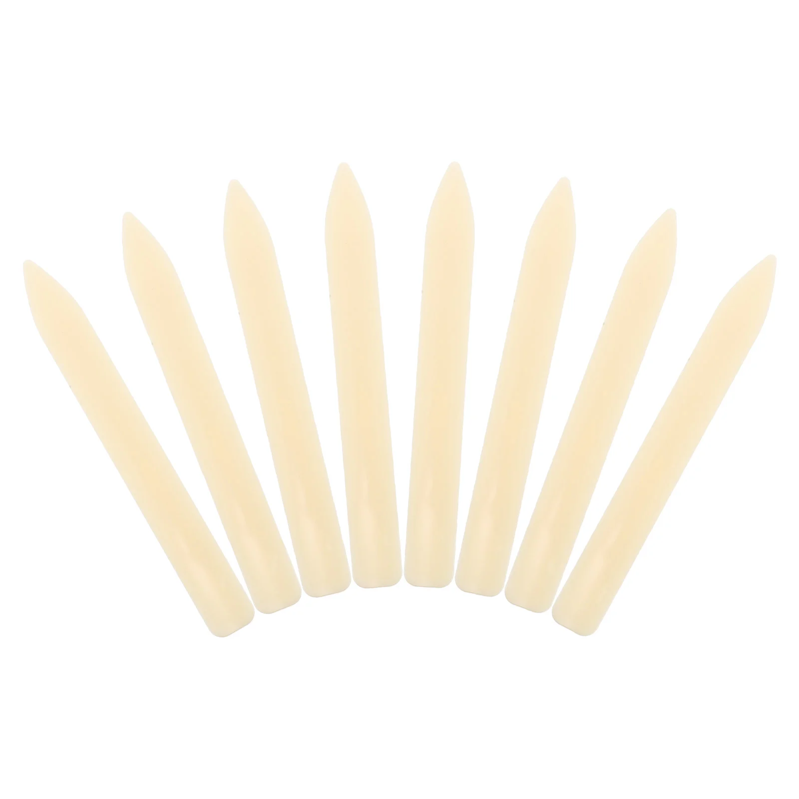 8pcs Imitation Beef Bone Scraper Card Making Kit Plastic Bookbinding Bone Folder Papercraft Leatherwork Scoring Board