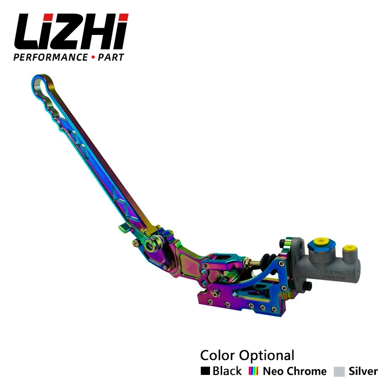 

LIZHI RACING - Universal Jdm Hydraulic Horizontal Rally Drifting E-brake Lever HandBrake NEO CHROME BLACK SILVER LZ3633