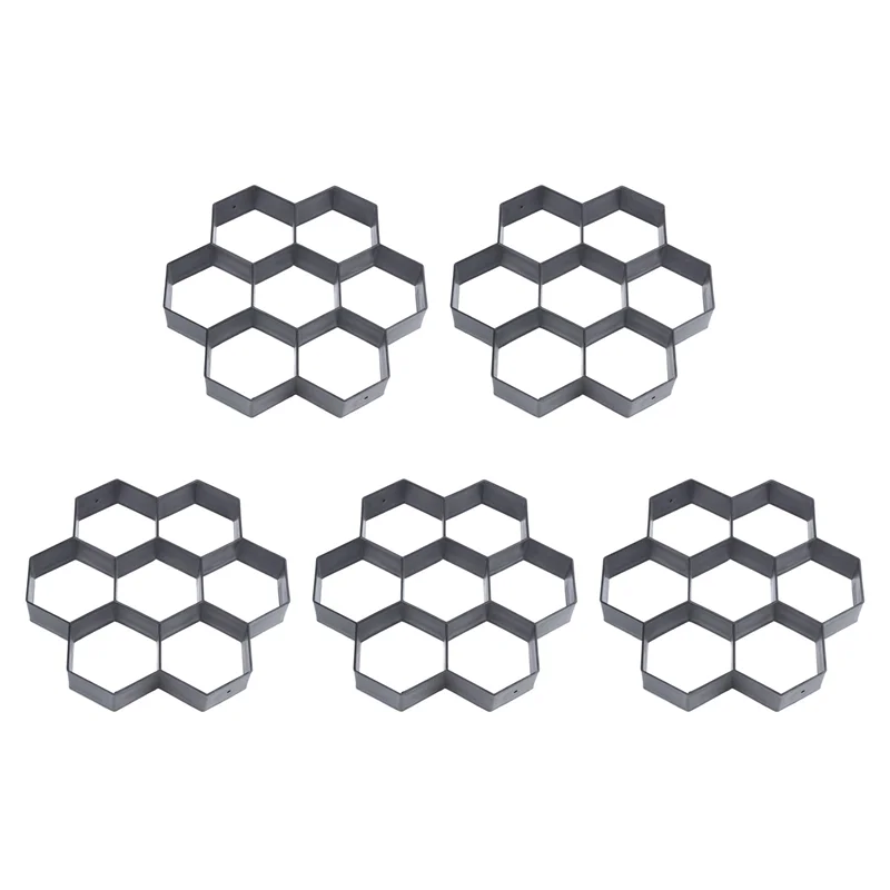 

5X DIY Patio Walk Maker Stepping Stone Concrete Paver Mold Reusable Path Maker Mold Garden Paving Stone Molds 30 X 30Cm