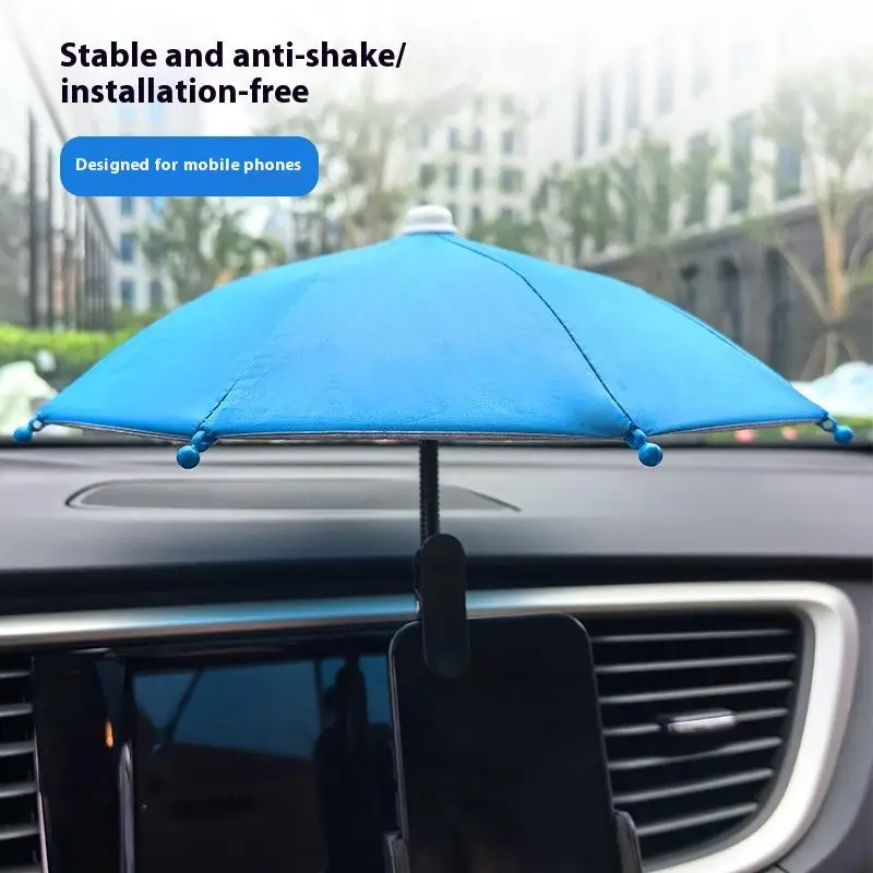 NewMetal Hose Can Bending Cell Phone Umbrella Holder With Clip For Sun Shade Cell Phone Sun Protection Shelter From Rain