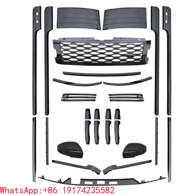 For Black Front Grille Side Fender Rear Trim Body Kit For  VOGUE L405 2018 2019 2020 2021 2022 2023