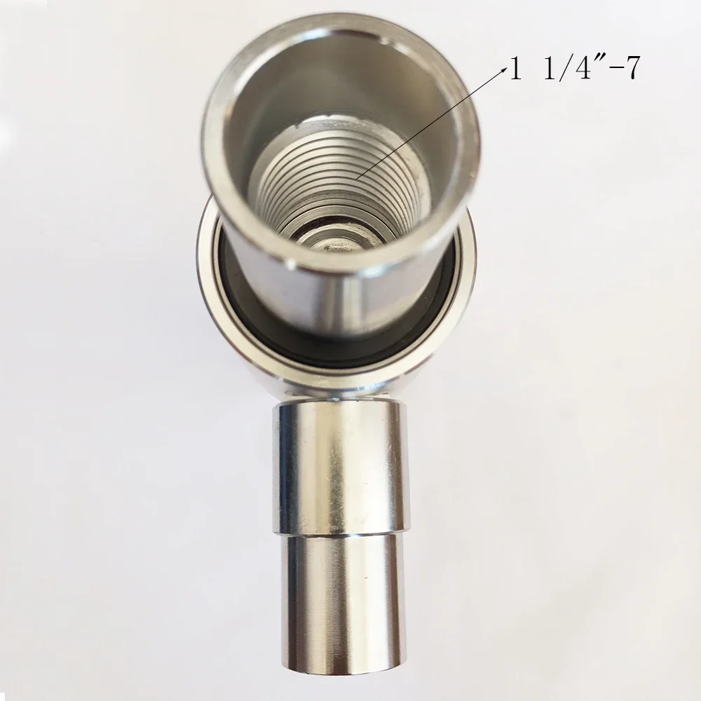 Thread Adapter for Diamond Drill Core Bits Male 1 1/4-7(Female:1/2BSP) to Female 1 1/4“-7 with Dust Collection Joint Connector