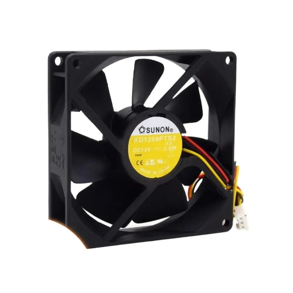 KD1209PTS2 9CM 9225 DC12V 2.5W Ventilador de refrigeración 92x92x25mm para chasis, PC y servidor