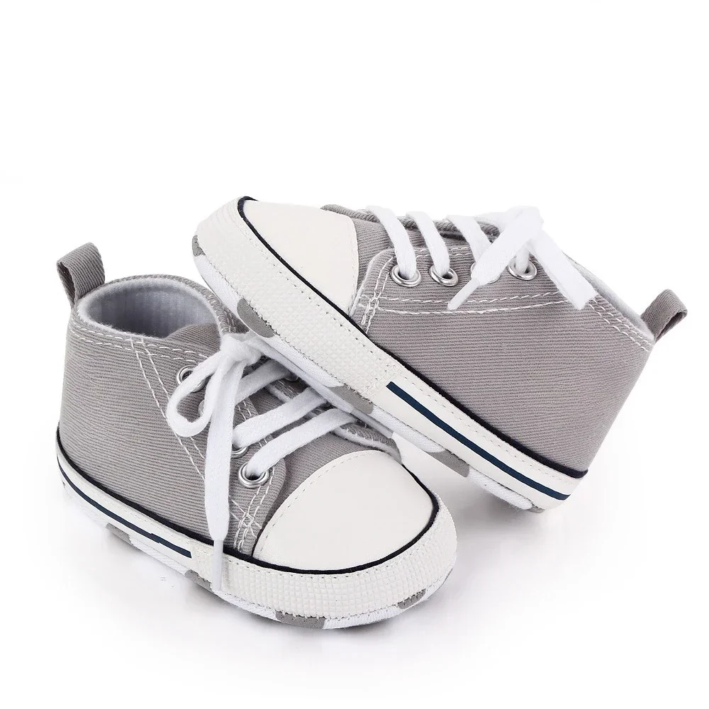 Canvas Sneakers Baby Boys Girls Shoes First Walkers Infant Toddler Anti-Slip Soft Sole Classical Newborn Baby Shoes 0-18 Month