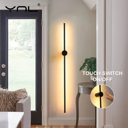 Modern LED Indoor Long Wall Lamps Bedside Touch Switch Wall Sconce Light Fixture Living Room For Home Decor Lighting 100cm 120cm