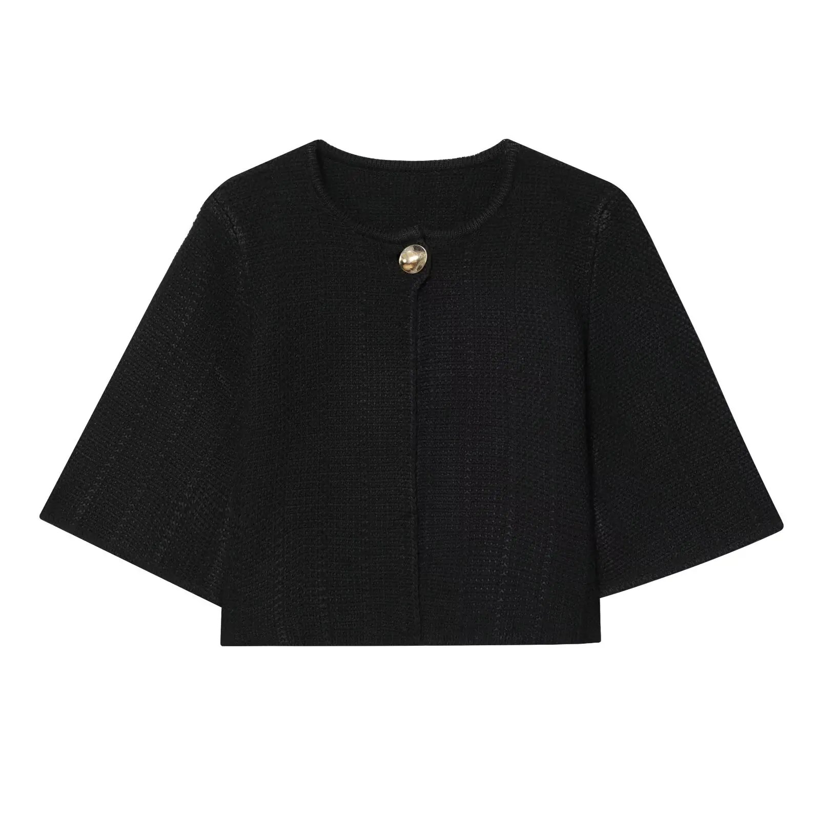 

DiYiG WOMAN 2025 Autumn New Fashion Solid Color Knitted Cardigan Retro Long Sleeve Chic Single Button Jacket Outerwear Mujer