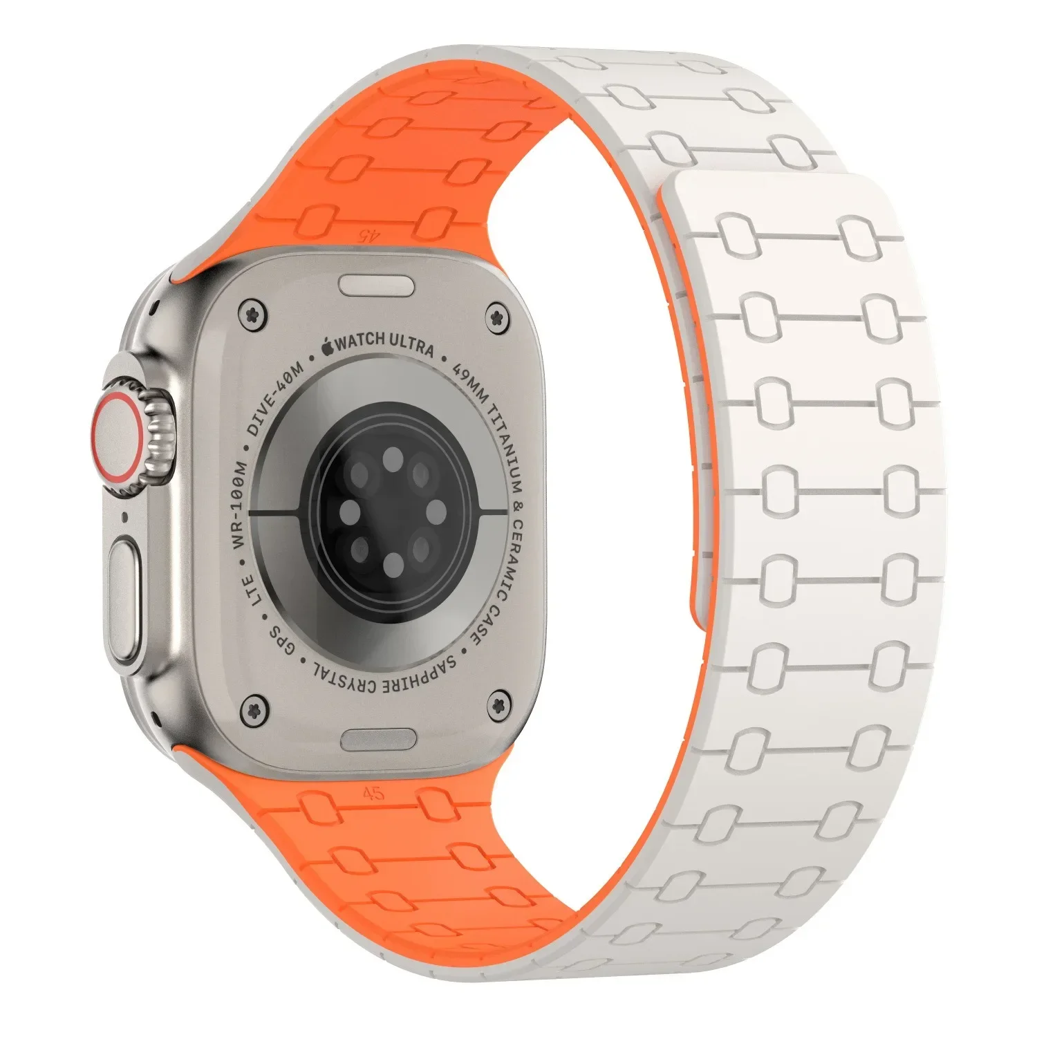 Silikonarmband für Apple Watch Ultra 4 3 2 49mm 12 11 10 46mm 42mm 9 8 7 45/41mm Magnetisches Armband iWatch 6 5 4 SE 44/40mm – Detail 14