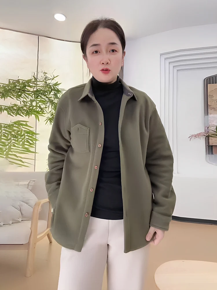 

Пальто Thiened Fce Long Sve с воротником-стойкой, повседневное, женское, зимнее, модное, из смесовой хлопковой ткани с добавлением шерсти, дизайнерское