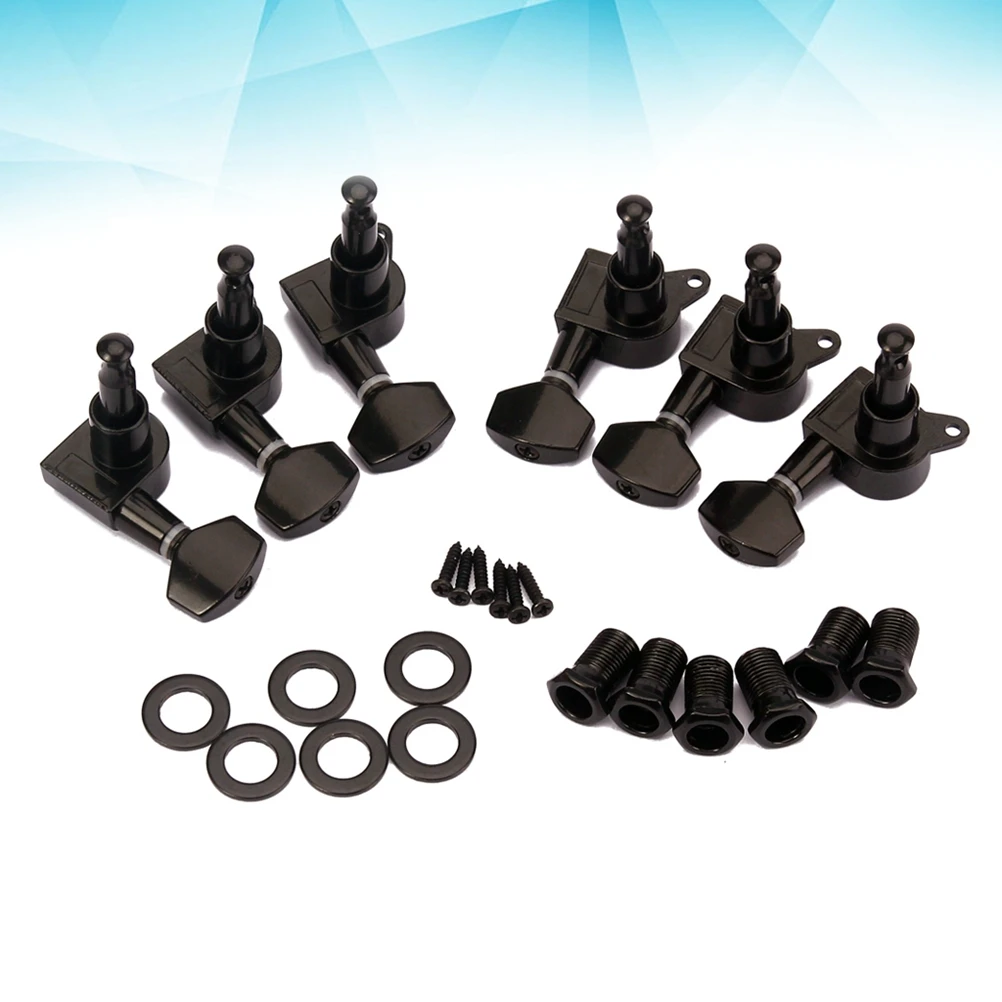 

6 pcs 3L3R Sealed Electric Guitar Tuning Pegs Machine Heads For String Fixing Improved Sound Locking Tuners Replacement Guitar