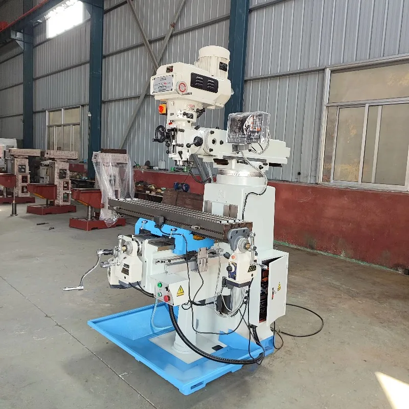 X6325B Universal Turret Milling Machine With Auto Feed Spindle 3 Axis DRO R8 Spindle Taper Medium Capacity