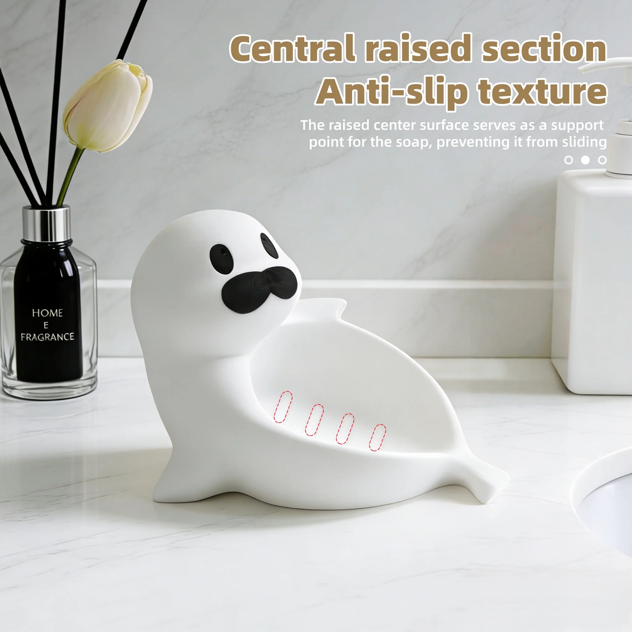 Seal Shaped Soap Dish, Cute An - Soap Dish Draining 评论和价格