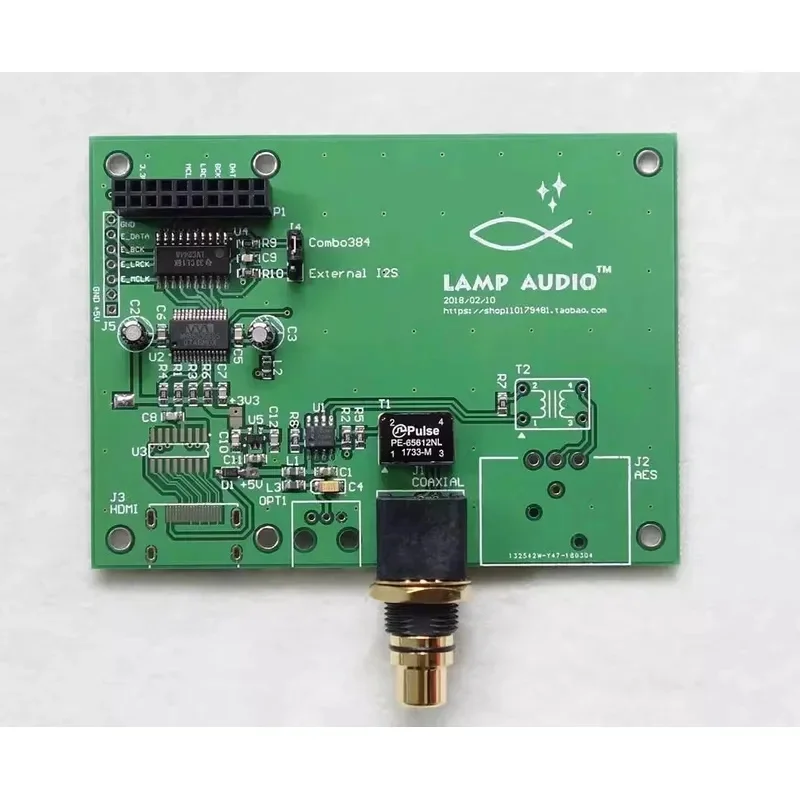 XMOSAmanero Italy USB Digital Interface I2S/IIS to Coaxial Optical SPDIF AES Output Board