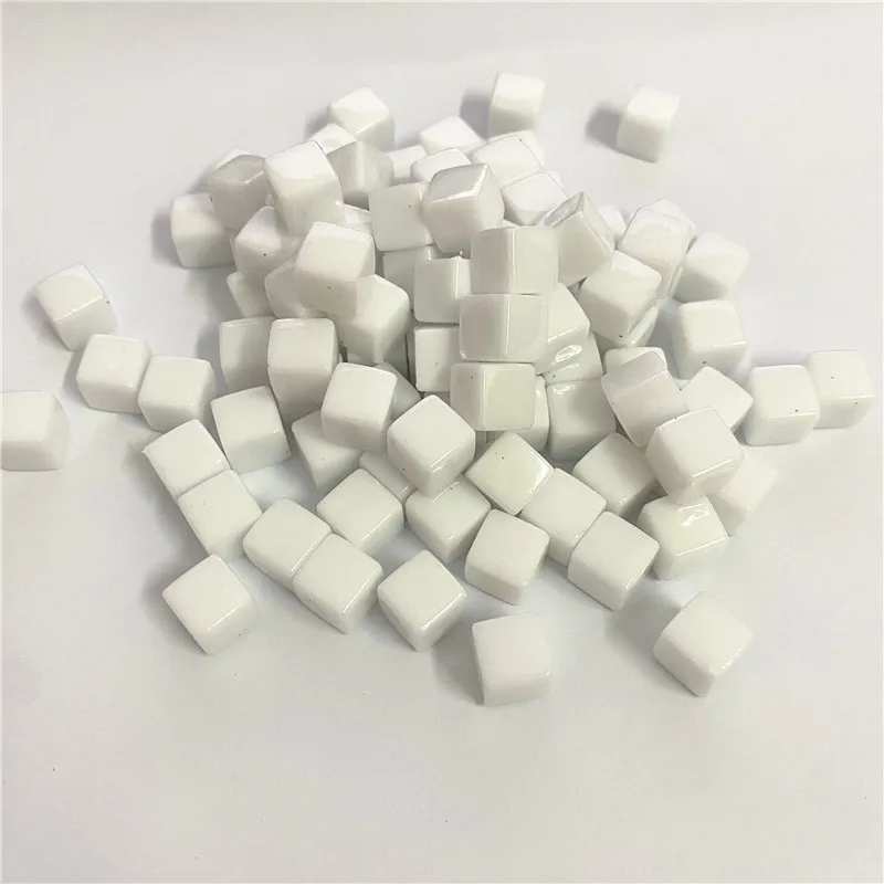 50Pcs/set Solid Color 8mm Blank Acrylic Dice Chess Piece For Board Game Right Angle Cube