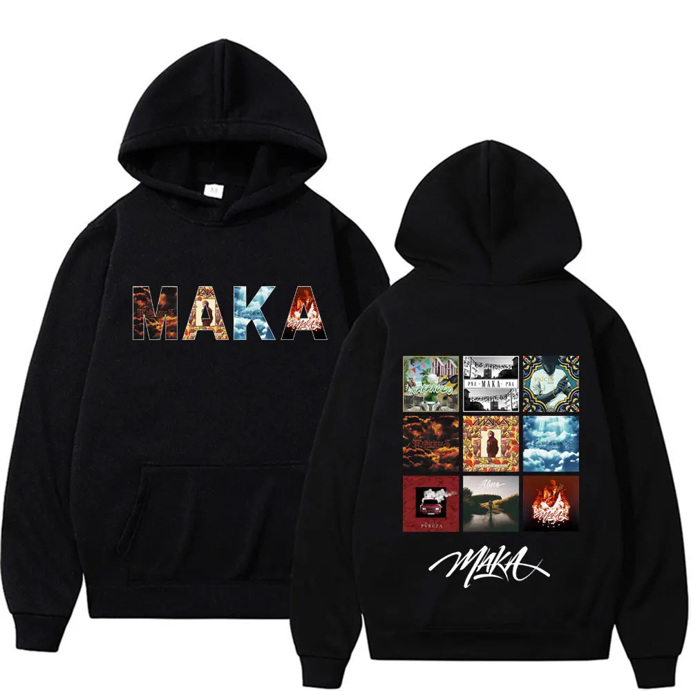 Rapper Maka Music Album Tour Autumn/Winter Cover 100% Cotton Printing Hoodie Men Women Gothic Clothes Hip Hop High Quality