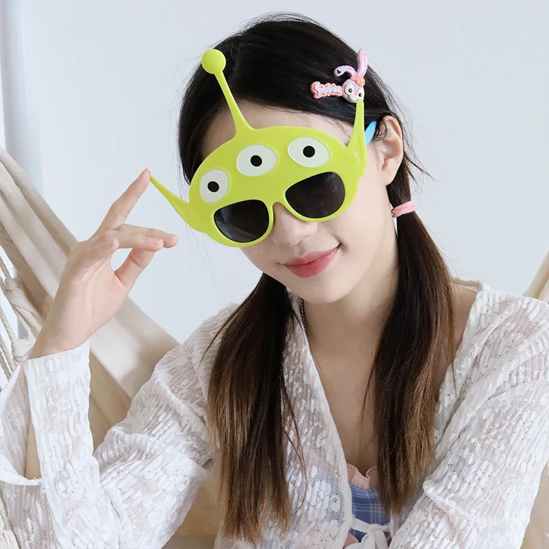 Disney Pixar Toy Story Alien Children Sunglasses Girl Kids Trendy Sunglasses Kawaii Cartoon 3D Glasses Funny Cosplay Gifts