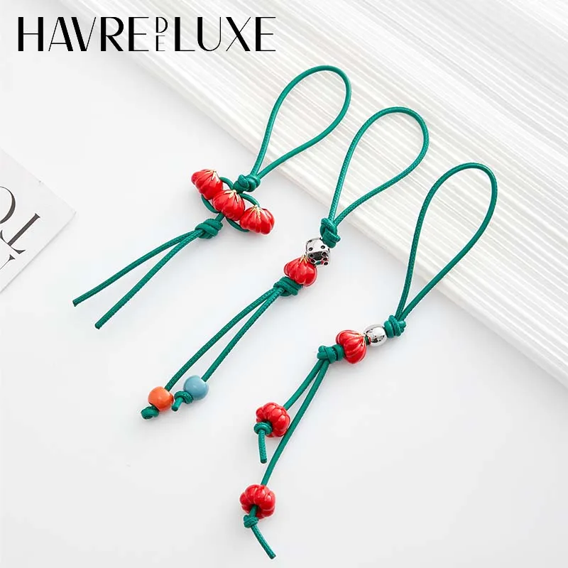 Tomato shaped enamel dice charm fashion high-end keychain decoration pendant bag decoration accessories