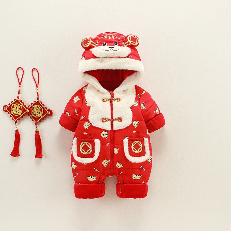 

Thiened Baby New Year Outfit Winter Clothes Celebration Suit Newborn Autumn Winter Clothes Festive Month Year End New Year ...