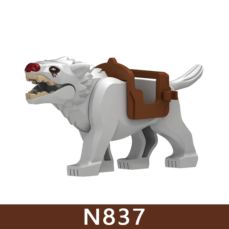Mittelalterliche Burg Soldat Figuren Bausteine Ritter Ork Krieger Drache Wolf Tiere Kampf Flaggen Zubehör Ziegel Spielzeug Jungen
