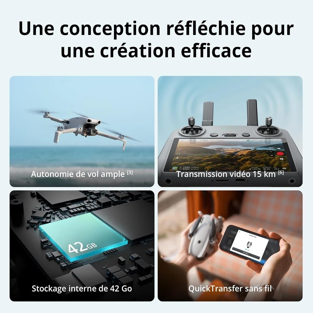 Dron DJI Lito X1 Plegable y Ligero 4K con Detección de Obstáculos, ActiveTrack, Sensor de 1/1.3 Pulgadas, Transmisión de 15 km para Principiantes C0 8