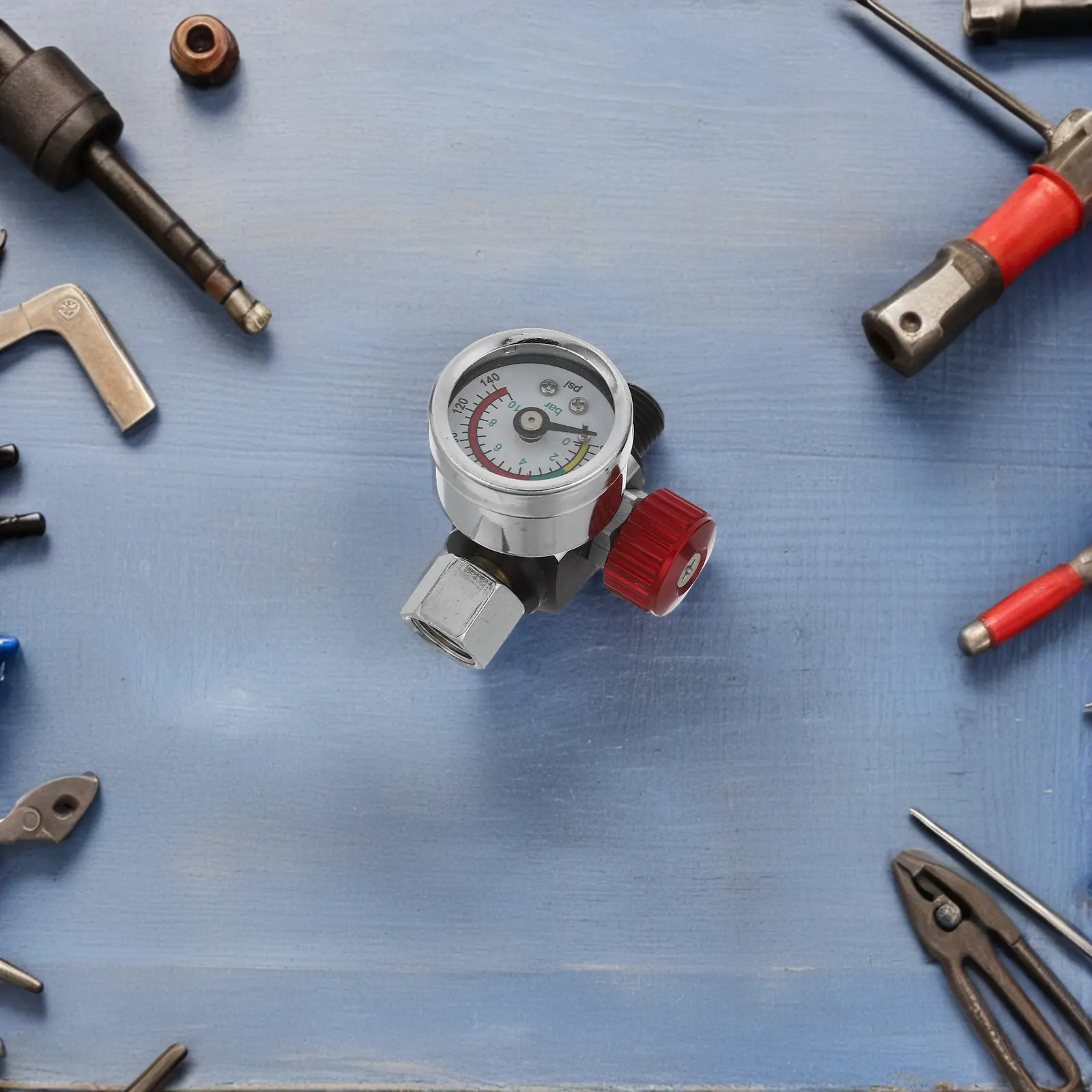 Air Pressure Regulator Gauge for Paint Sprayer, Compressor, Automotive & Furniture Spray Systems
