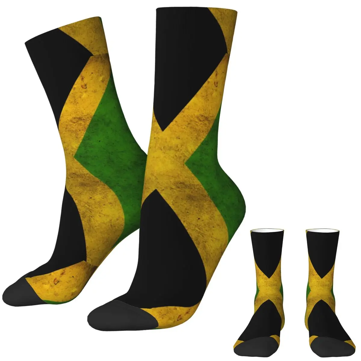 

Men's Socks Jamaican Flag Stockings Winter Funny Quality Socks Printed Climbing Anti Slip Socks