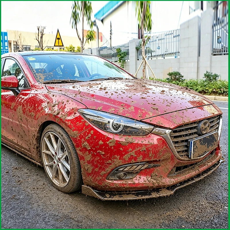 Car Styling For Mazda 3 2014-2018 Front Bumper Lip Protector Plate Cover Trim Decoration Auto Accessories
