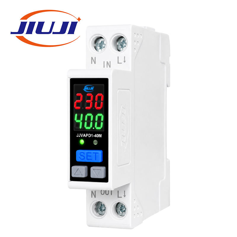  DIN Rail Adjustable Overvoltage Protector 100-300V Undervoltage Protection 80-280V Protector Overcurrent Protection LED Display 