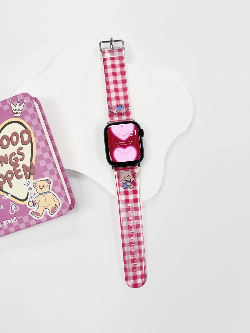 Cinturino in TPU reticolo cartone animato per cinturino Apple Watch 49Ultra 40/44mm 6SE 5 4 3 2 cinturino per Iwatch 7 8 38/42mm 41/45mm Correa Loop