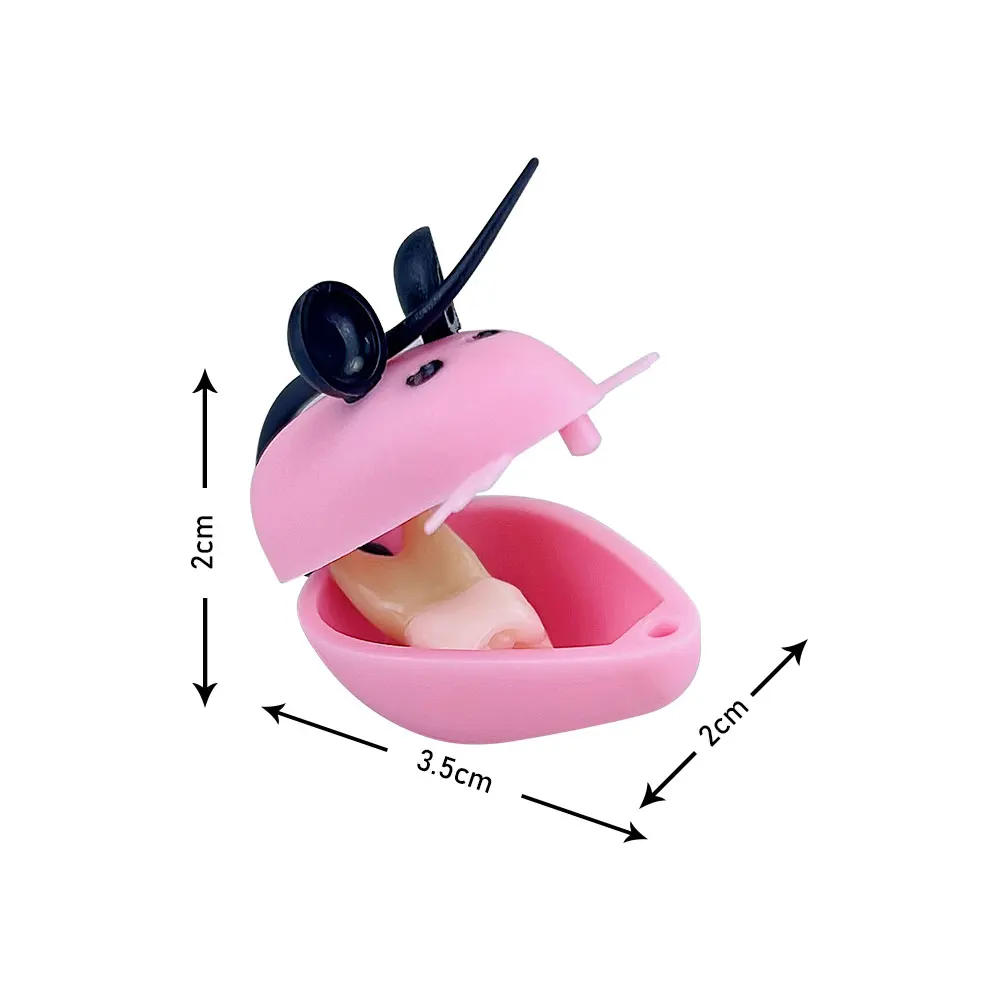 50Pcs Mouse Shape Mini Milk Teeth Storage Box Lovely Tooth Fairy Box Child\'s Tooth Souvenir Save Container Tool Dental Gifts