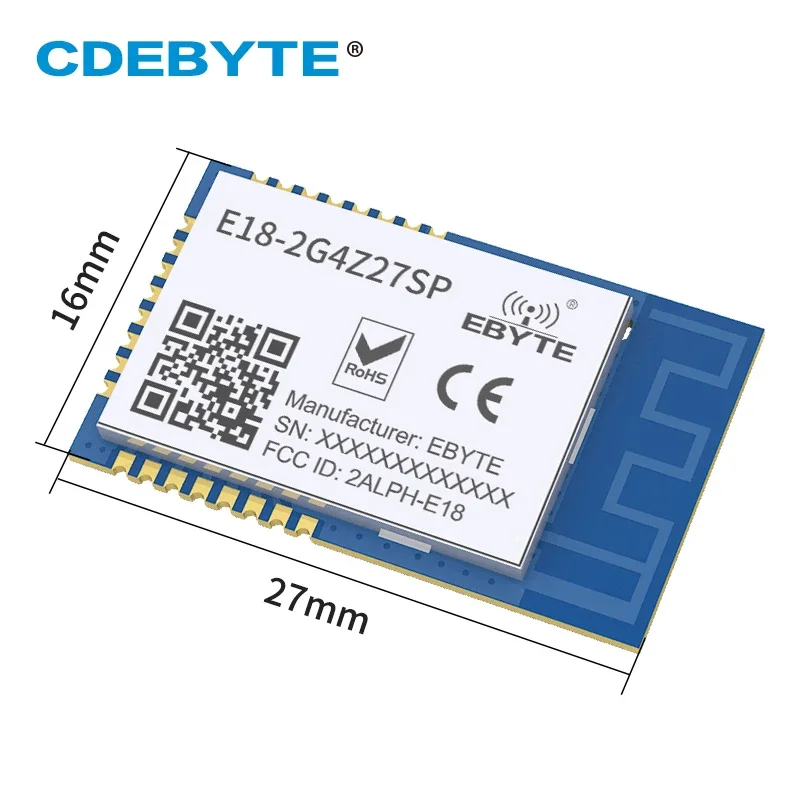 2.4G ZigBee3.0 CC2530 Ad Hoc Mesh Network Wireless Module E18-2G4Z27SP 27dBm PA+LNA SMD PCB Antenna Zigbee Module For Smart Home