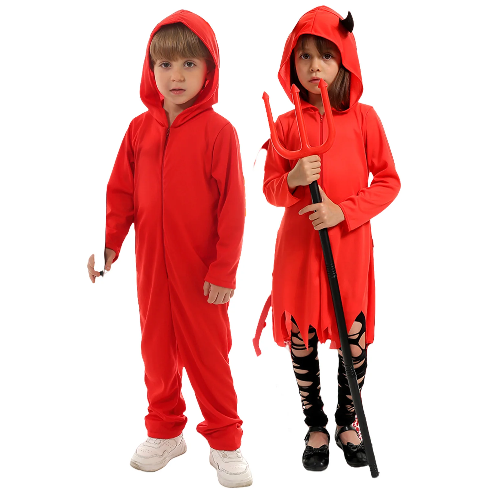 Little Devil Performance Costume Children Satan Cosplay Costume Halloween Day Carnival Party Stage Performance