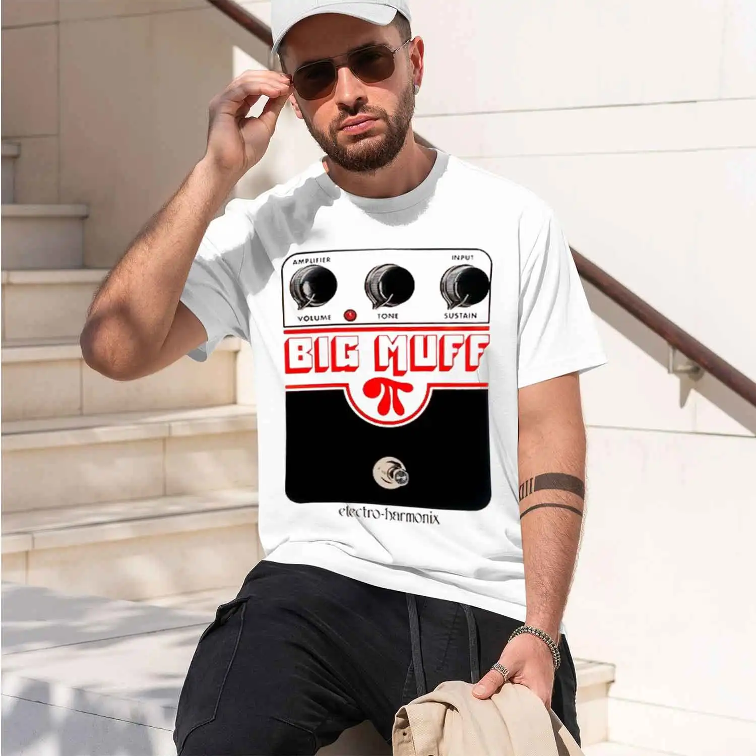 Retro Guitar Pedal Design Men's T-Shirt Big Muff Electro Harmonix Theme Summer Casual Wear Gift For Lovers 2026 New Model Short-