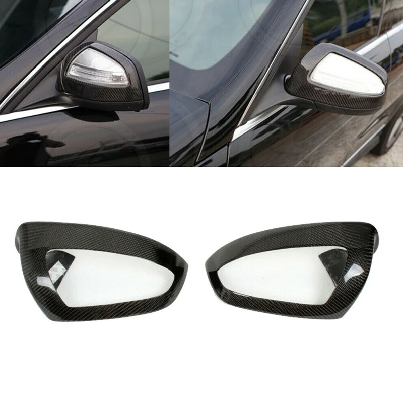 

For Mercedes Benz W204 C Class C63 C230 C300 2006-2009 Carbon Fiber Side Rear View Mirror Cover Trim