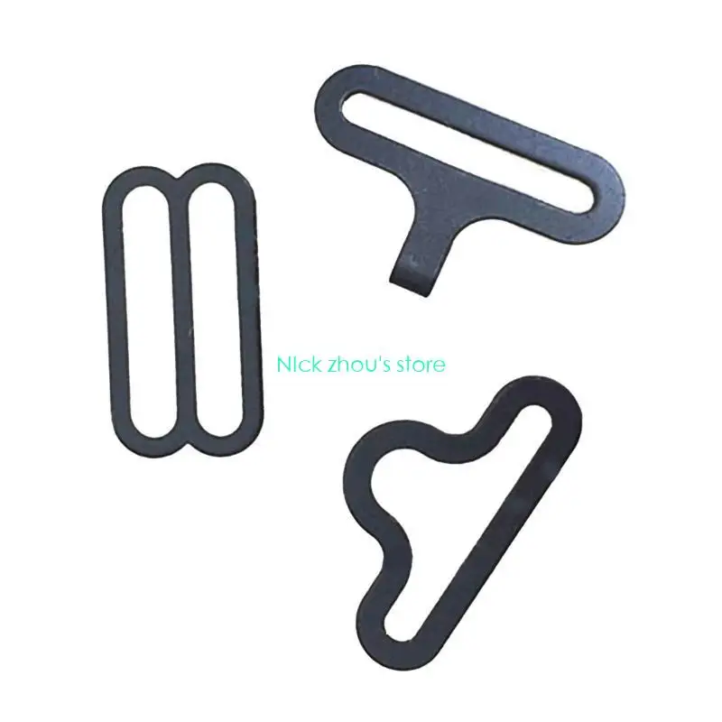 E15E 50 Pcs Adjustable Tie Clip Closures Bow Tie Cravat Clips Fasteners Metal Bow Tie Hardware for Necktie Strap Luggage