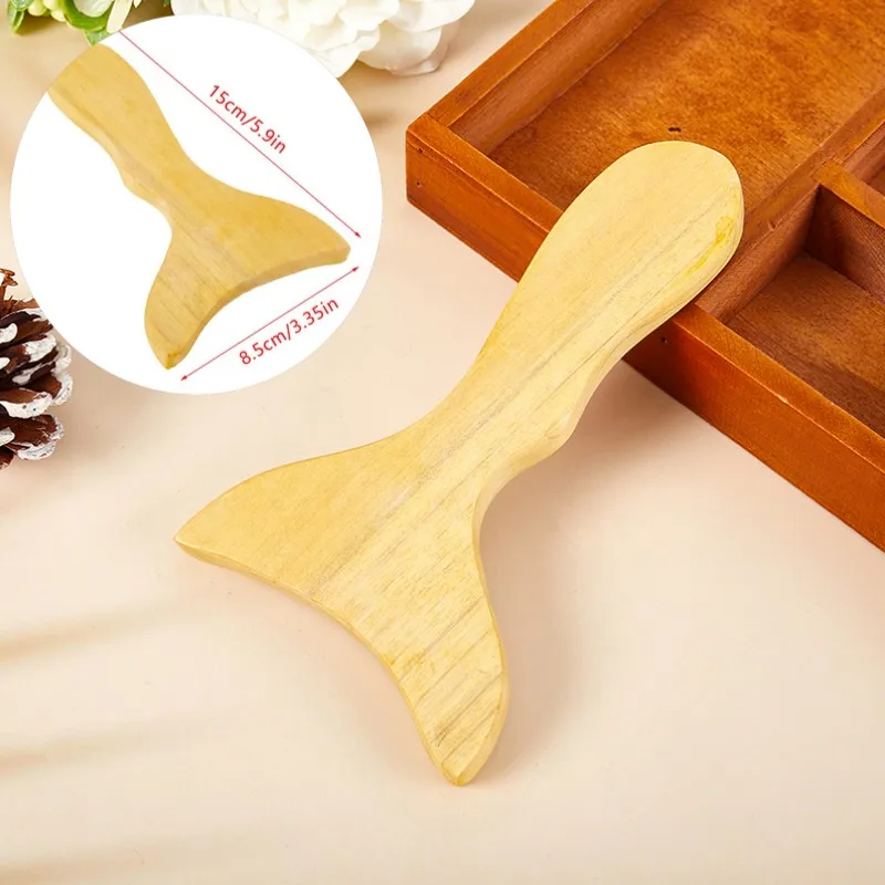 

1PC Scraping Board Wooden Guasha Massage Pressure Therapy For Back Neck Body Meridian Dredge Acupuncture Board Scraper Tool