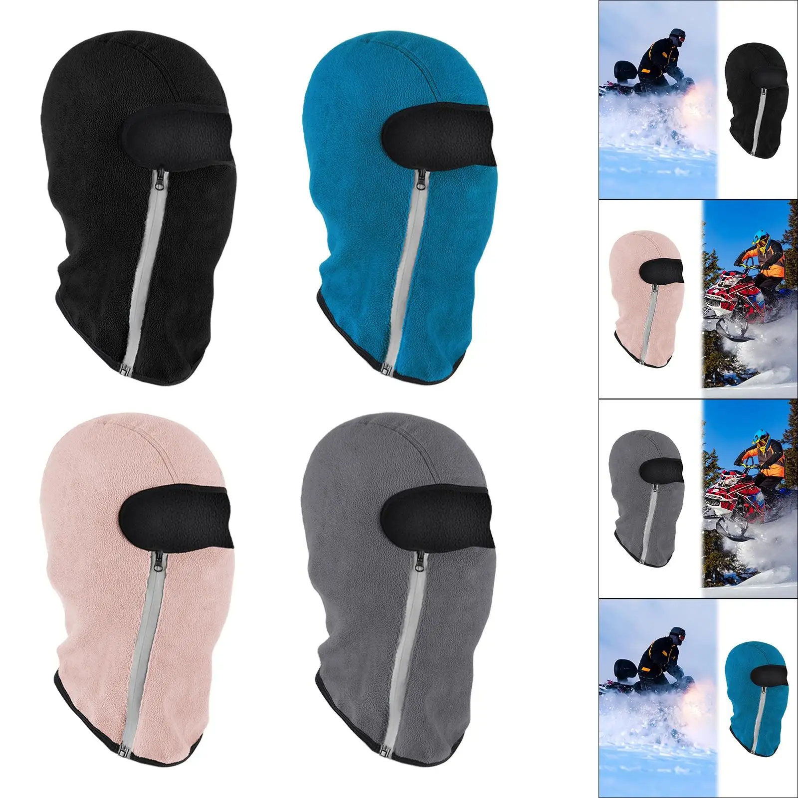 Balaclava máscara facial macia máscara de cabeça cheia capuz manter quente para homens mulheres para esqui ao ar livre pesca tempo frio ciclismo