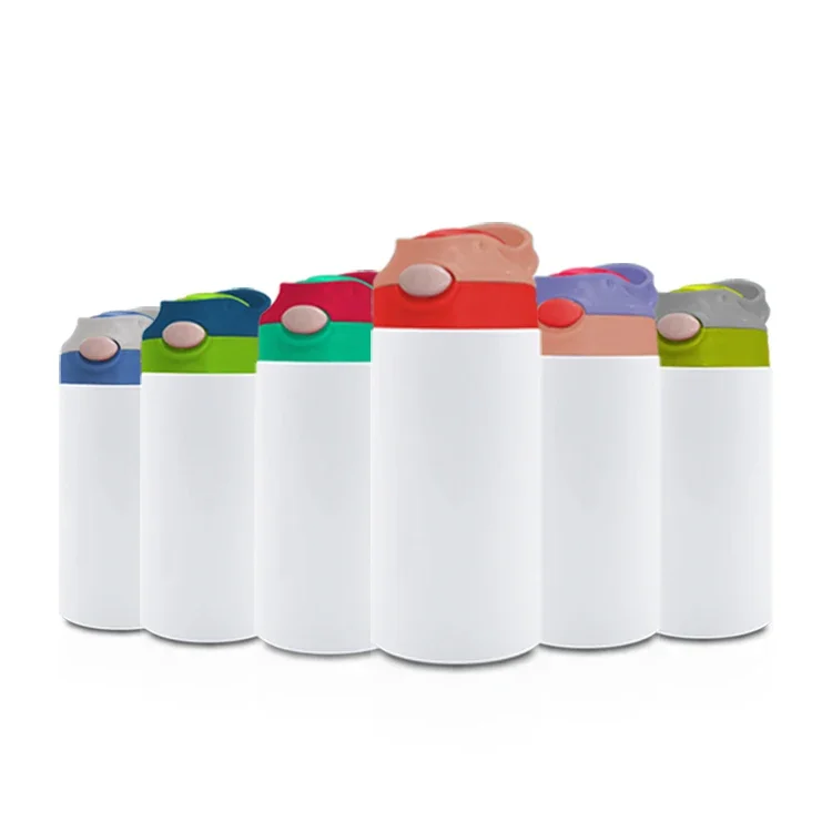 

Shipping 12 OZ 350ML Stainless Steel DIY Sublimation Blanks Vacuum insulated Baby Kid Bottle Tumbler with Spout Straw Lid