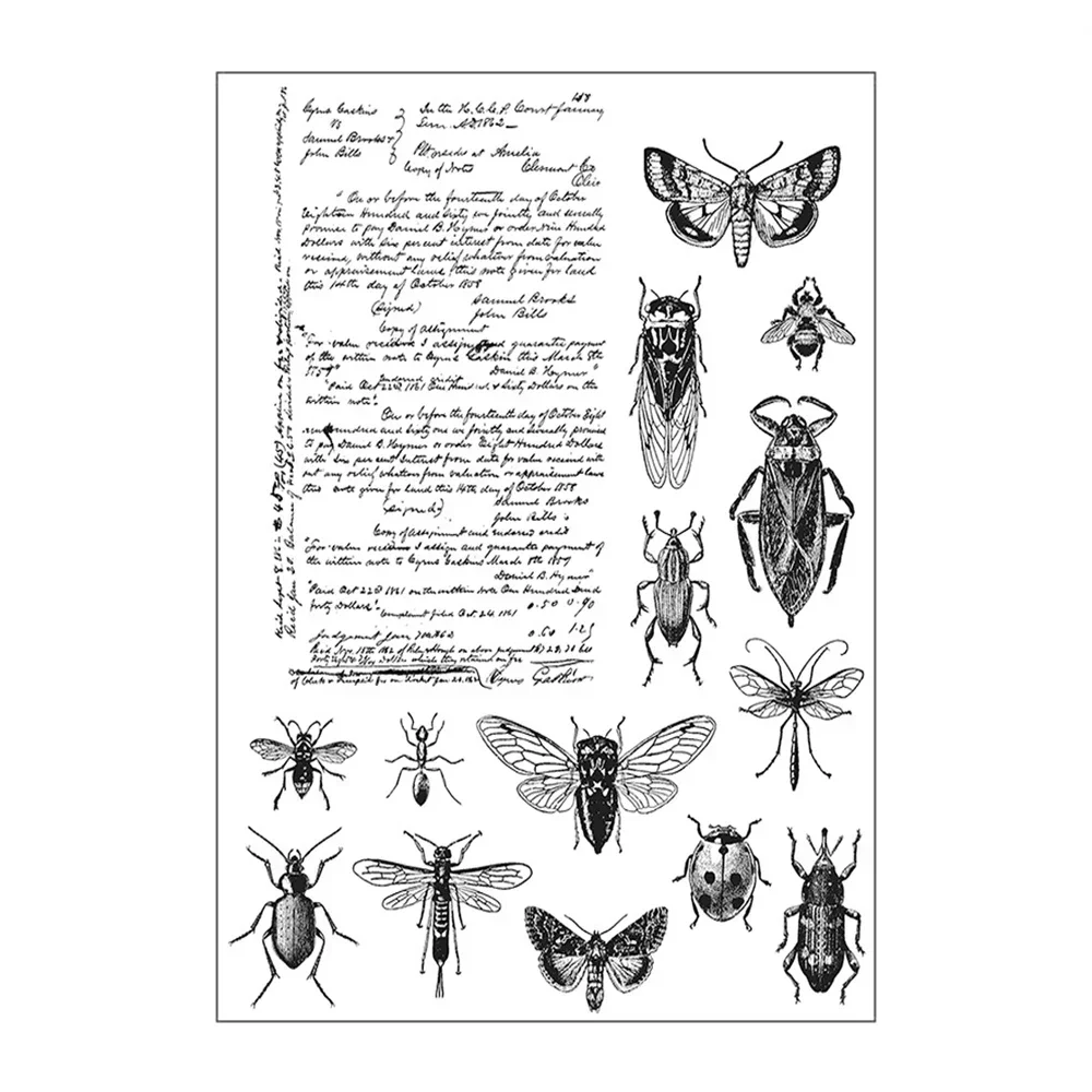 31 Types Animals Letters Silicone Stamp Vintage Butterfly Flower Design Rubber Stamps Clear Stamp for DIY Scrapbooking/Card