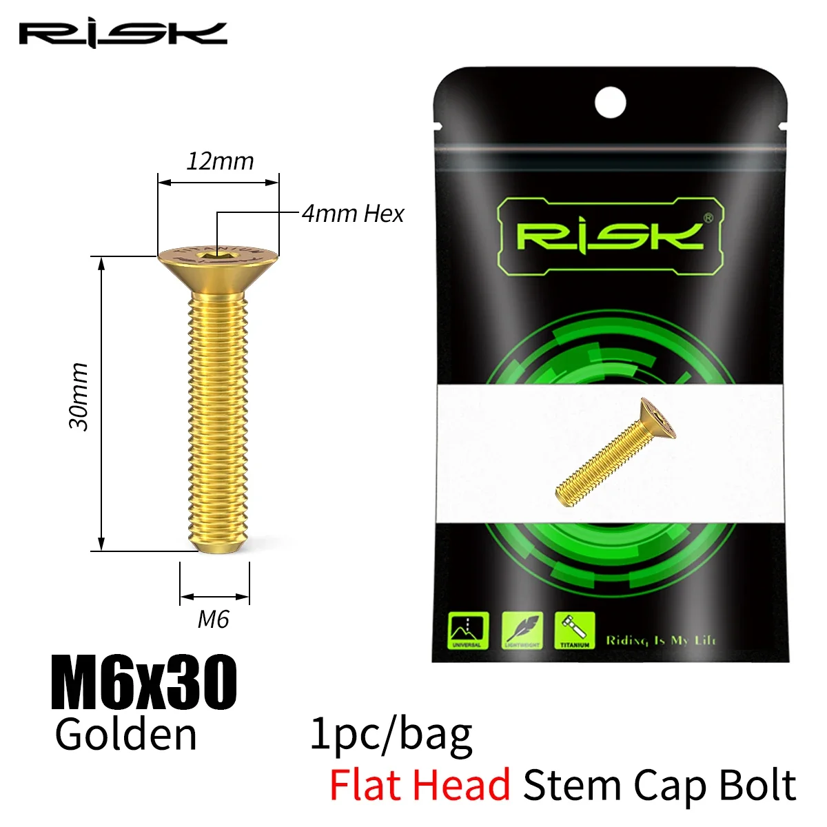 Variant: Flat M6x30 Gold